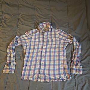Cotton plaid button-down shirt, Hollister, long sleeve
